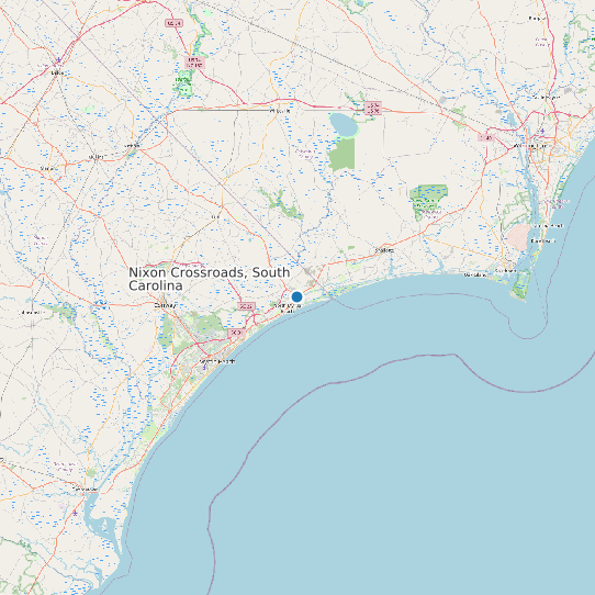 Map of Nixon Crossroads, South Carolina Tide Prediction Station