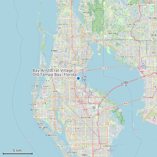 Map of Bay Aristocrat Village, Old Tampa Bay, Florida Tide Prediction Station