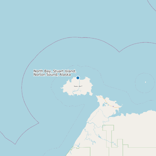 Map of North Bay, Stuart Island, Norton Sound, Alaska Tide Prediction Station
