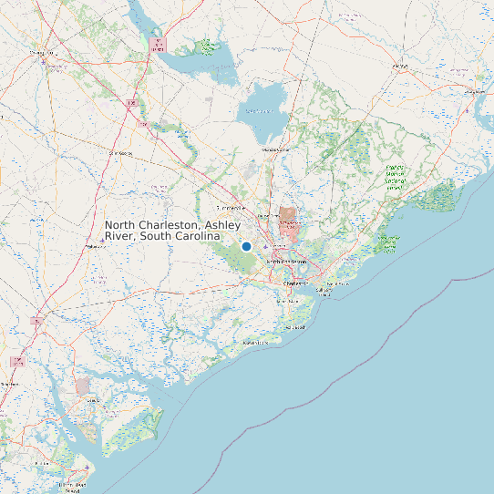 North Charleston, Ashley River, South Carolina map