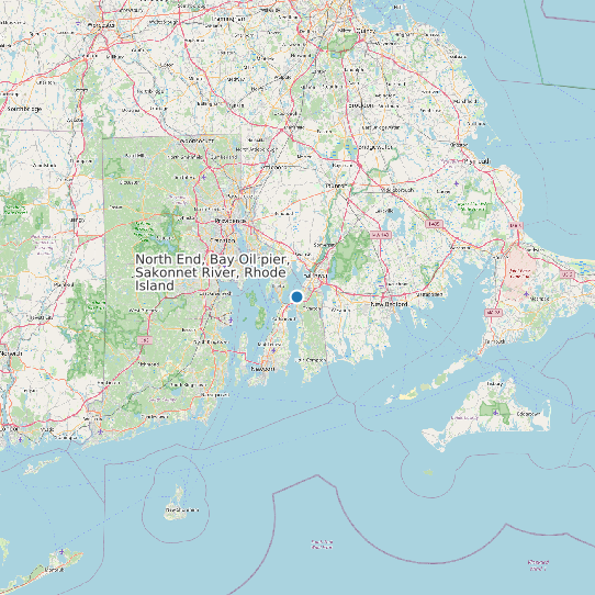 North End, Bay Oil pier, Sakonnet River, Rhode Island map
