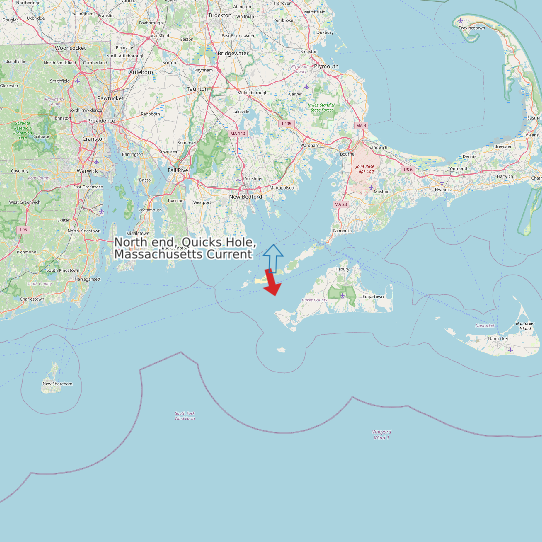 Map of North end, Quicks Hole, Massachusetts Current Prediction Station