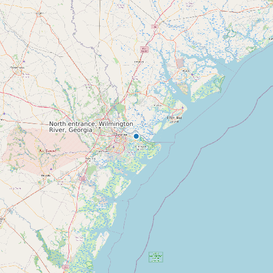 Map of North entrance, Wilmington River, Georgia Tide Prediction Station