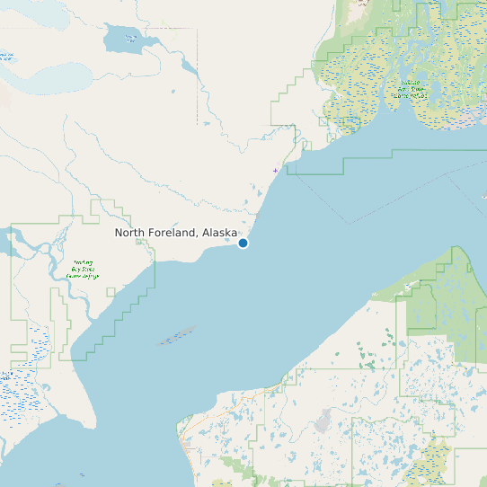 Map of North Foreland, Alaska Tide Prediction Station