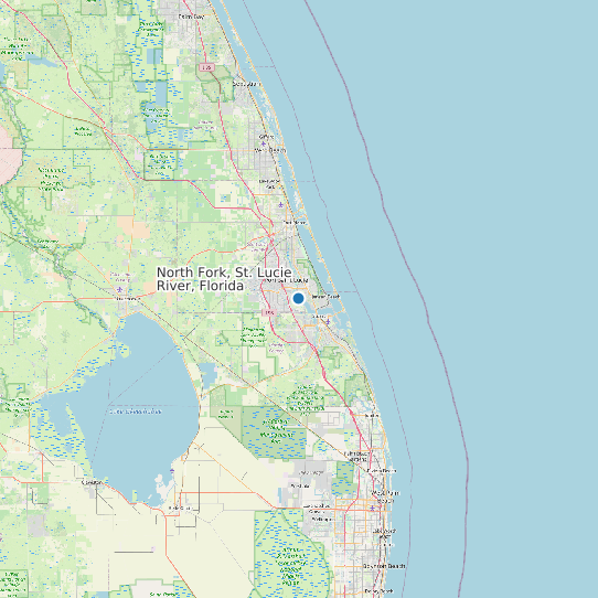 North Fork, St. Lucie River, Florida map