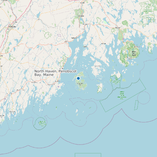 Map of North Haven, Penobscot Bay, Maine Tide Prediction Station