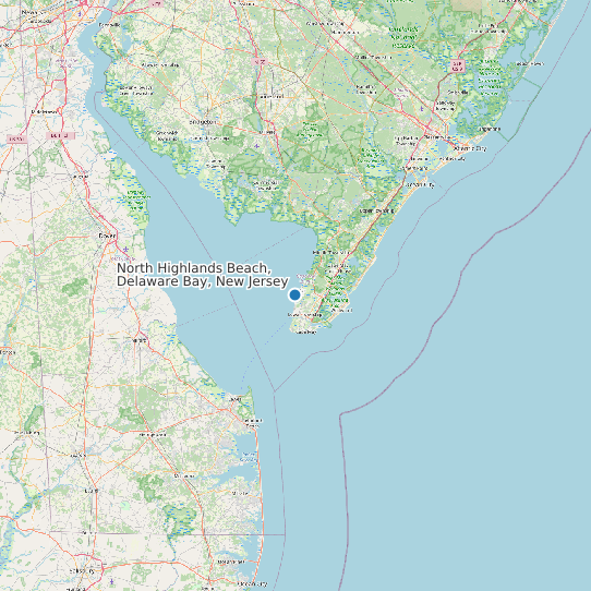 North Highlands Beach, Delaware Bay, New Jersey map