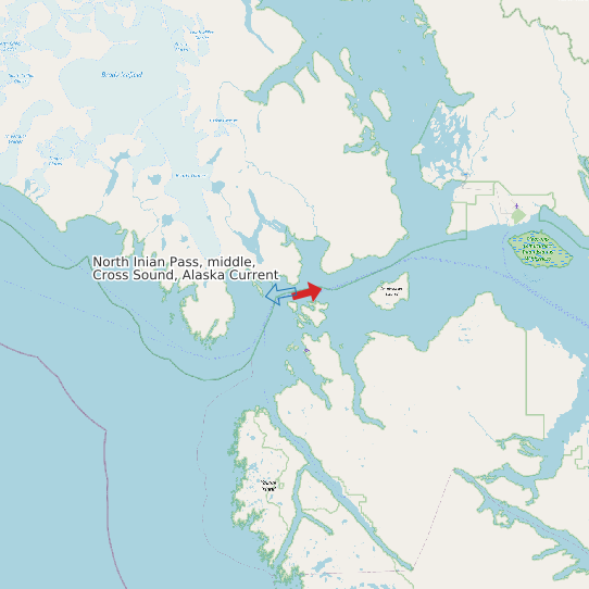 North Inian Pass, middle, Cross Sound, Alaska Current map