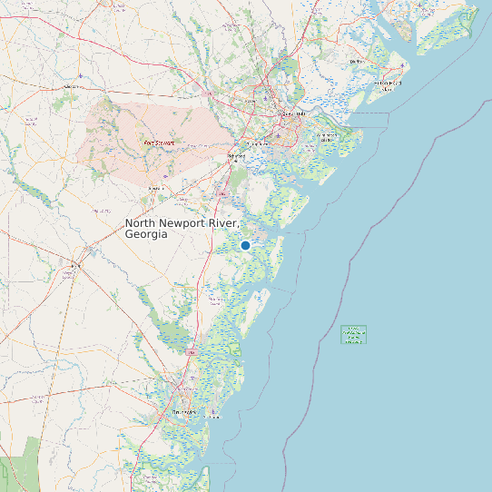 North Newport River, Georgia map