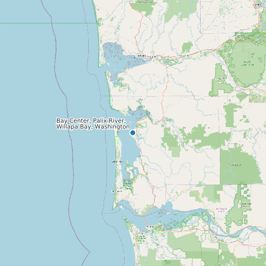 Map of Bay Center, Palix River, Willapa Bay, Washington Tide Prediction Station