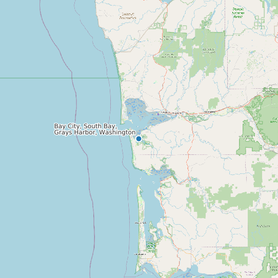Bay City, South Bay, Grays Harbor, Washington map