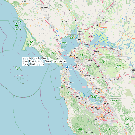 North Point, Pier 41, San Francisco, San Francisco Bay, California map