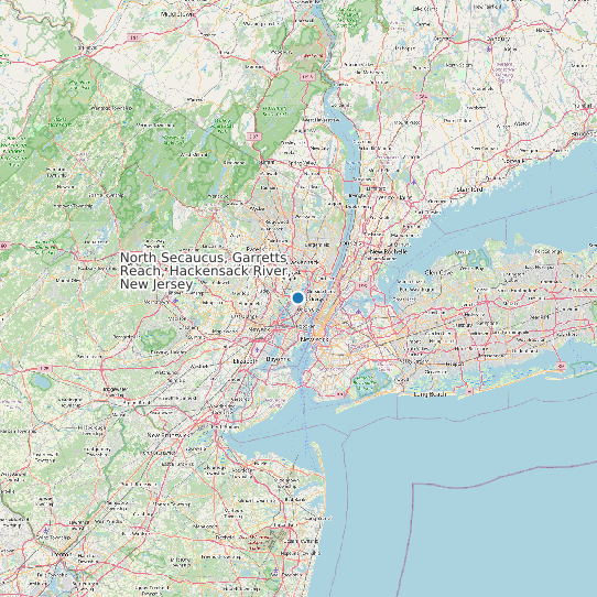 Map of North Secaucus, Garretts Reach, Hackensack River, New Jersey Tide Prediction Station