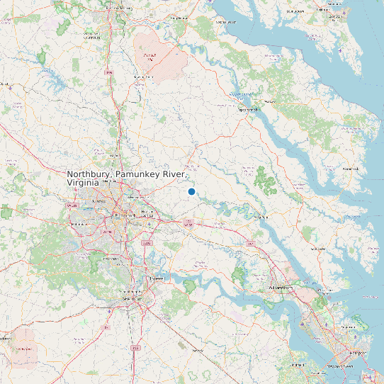 Northbury, Pamunkey River, Virginia map