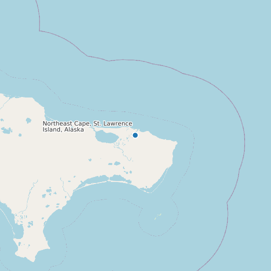 Northeast Cape, St. Lawrence Island, Alaska map