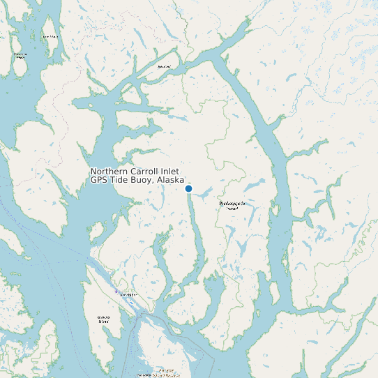 Map of Northern Carroll Inlet GPS Tide Buoy, Alaska Tide Prediction Station