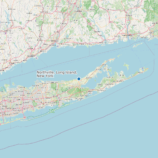 Map of Northville, Long Island, New York Tide Prediction Station
