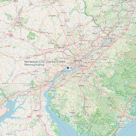 Norwood City, Darby Creek, Pennsylvania map
