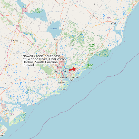 Nowell Creek, southeast of, Wando River, Charleston Harbor, South Carolina Current map