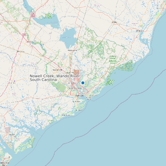 Nowell Creek, Wando River, South Carolina map