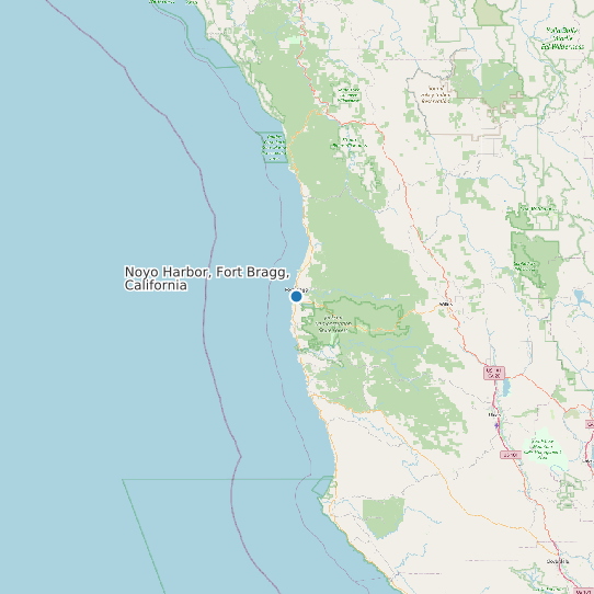 Noyo Harbor, Fort Bragg, California map