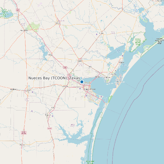 Nueces Bay (TCOON), Texas map