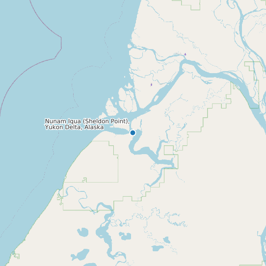 Map of Nunam Iqua (Sheldon Point), Yukon Delta, Alaska Tide Prediction Station