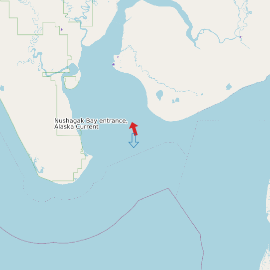 Nushagak Bay entrance, Alaska Current map