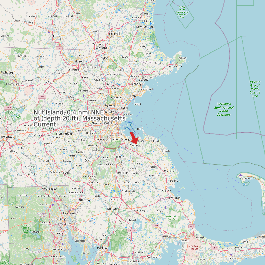 Nut Island, 0.4 nmi NNE of (depth 20 ft), Massachusetts Current map