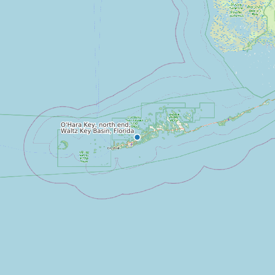 O'Hara Key, north end, Waltz Key Basin, Florida map