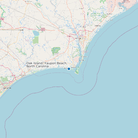 Oak Island, Yaupon Beach, North Carolina map