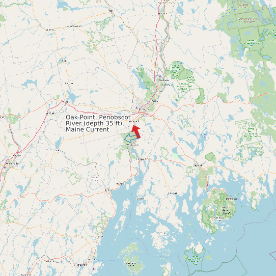 Oak Point, Penobscot River (depth 35 ft), Maine Current map