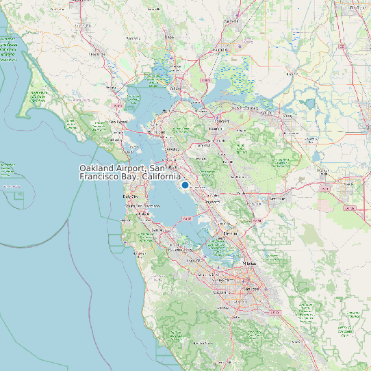 Oakland Airport, San Francisco Bay, California map