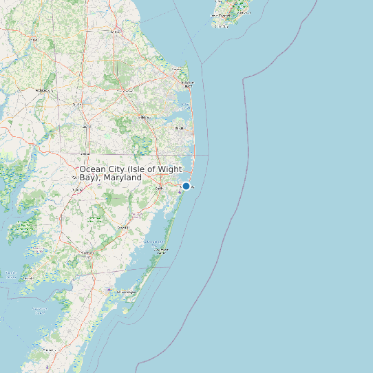 Ocean City (Isle of Wight Bay), Maryland map