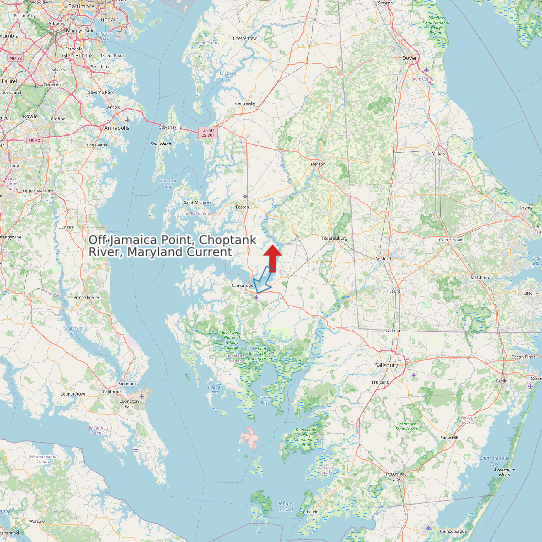 Map of Off Jamaica Point, Choptank River, Maryland Current Prediction Station