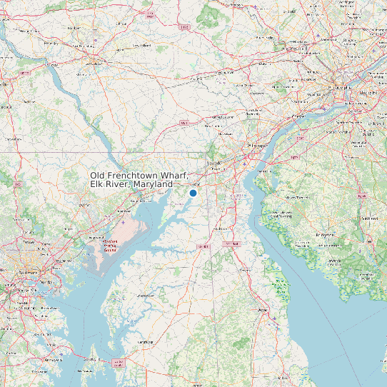 Map of Old Frenchtown Wharf, Elk River, Maryland Tide Prediction Station