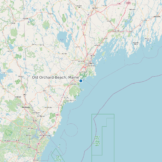 Map of Old Orchard Beach, Maine Tide Prediction Station