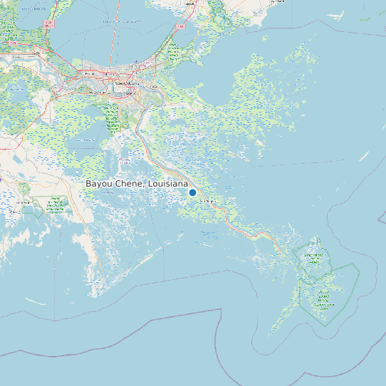 Bayou Chene, Louisiana map