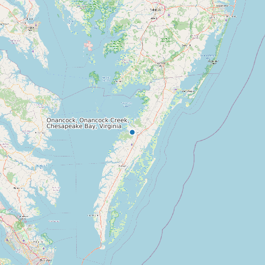 Onancock, Onancock Creek, Chesapeake Bay, Virginia map