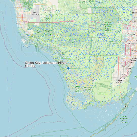 Onion Key, Lostmans River, Florida map
