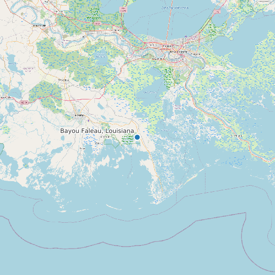 Bayou Faleau, Louisiana map
