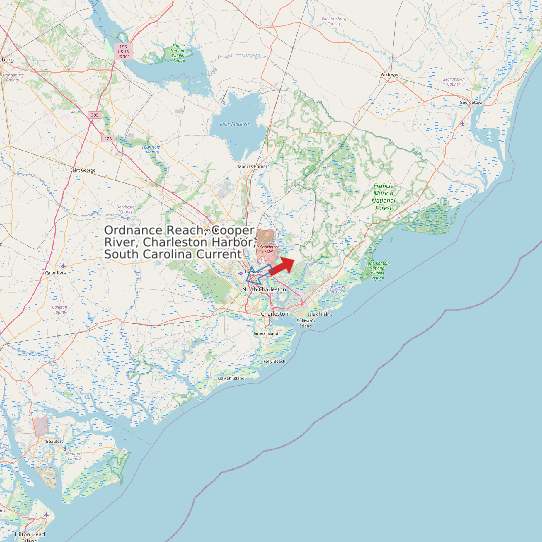 Ordnance Reach, Cooper River, Charleston Harbor, South Carolina Current map