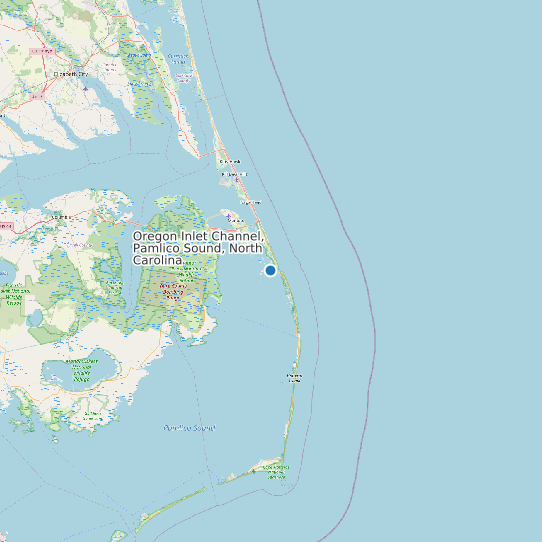 Oregon Inlet Channel, Pamlico Sound, North Carolina map