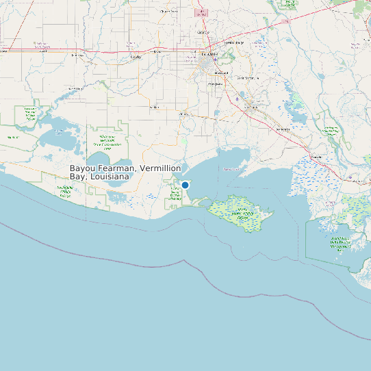 Bayou Fearman, Vermillion Bay, Louisiana map