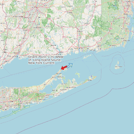 Map of Orient Point, 1 mi WNW of, Long Island Sound, New York Current Prediction Station
