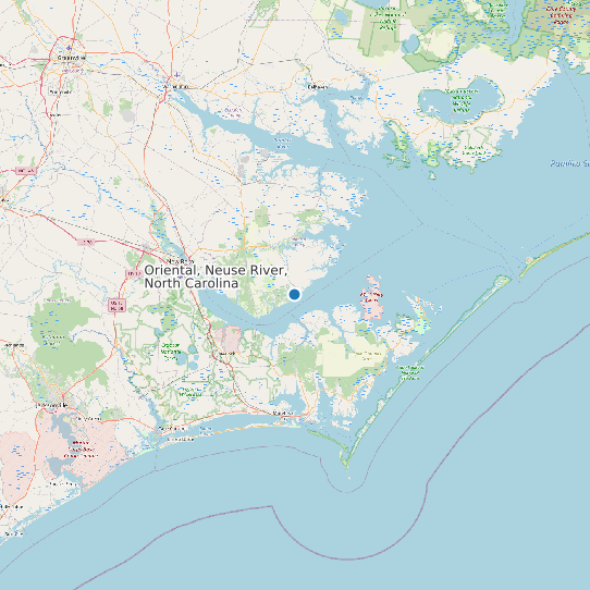 Oriental, Neuse River, North Carolina map