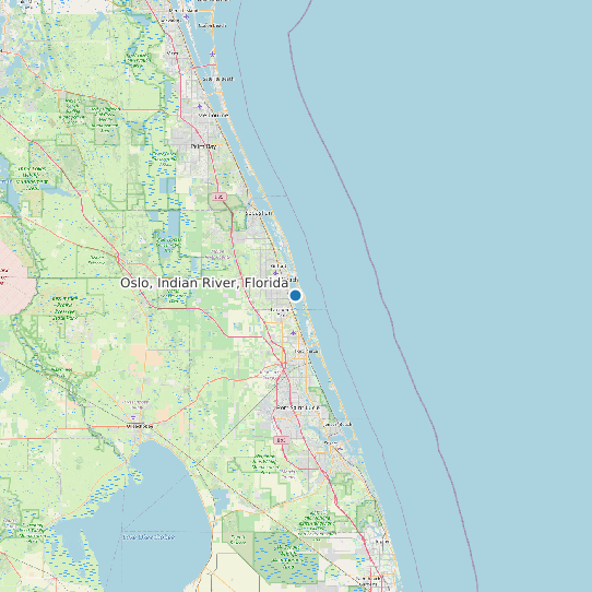 Oslo, Indian River, Florida map