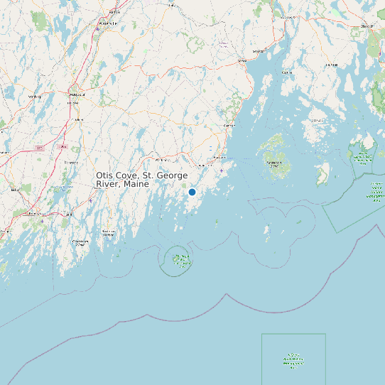 Map of Otis Cove, St. George River, Maine Tide Prediction Station