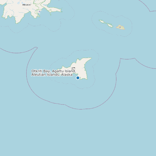 Otkriti Bay, Agattu Island, Aleutian Islands, Alaska map