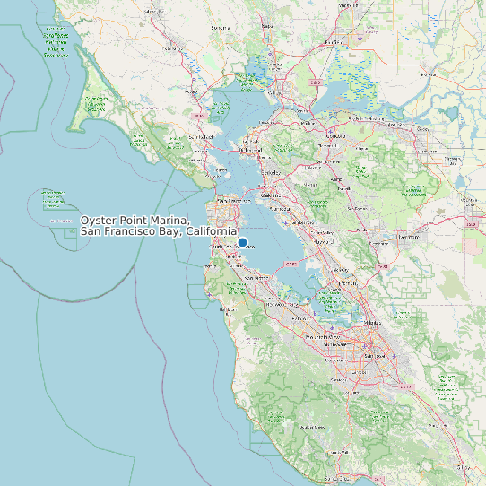 Oyster Point Marina, San Francisco Bay, California map